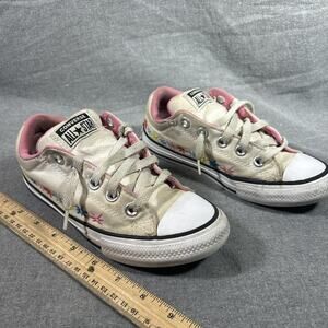 Converse Chuck Taylor AllStar Youth Girls Embroidered Slip-on Shoes Size 1